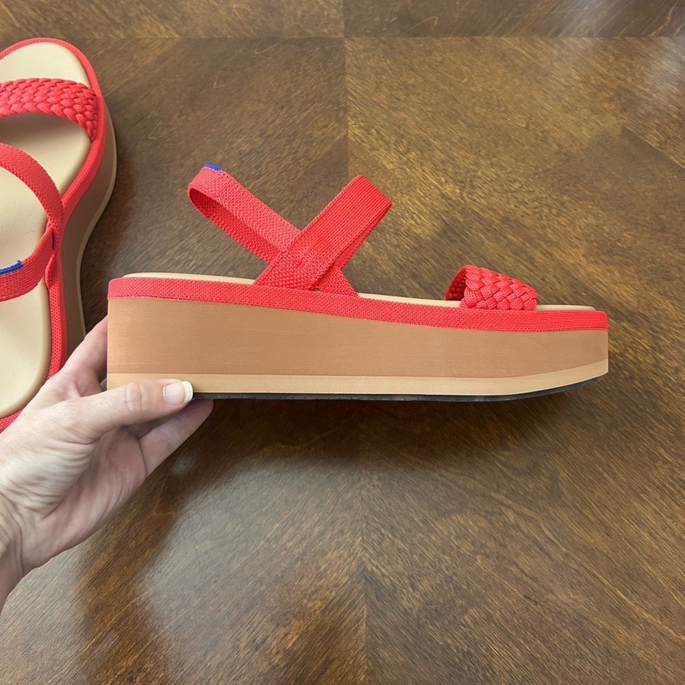 Rothy’s Stylish Red Platform Sandals - Picture 7 of 10